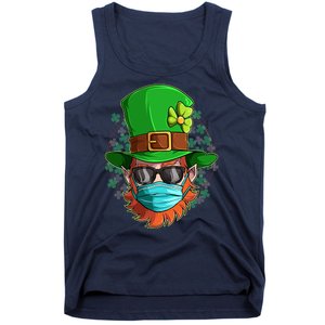 St Patricks Day Quarantined Masked Leprechaun Tank Top