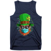 St Patricks Day Quarantined Masked Leprechaun Tank Top