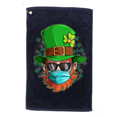 St Patricks Day Quarantined Masked Leprechaun Golf Towel