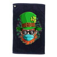 St Patricks Day Quarantined Masked Leprechaun Golf Towel