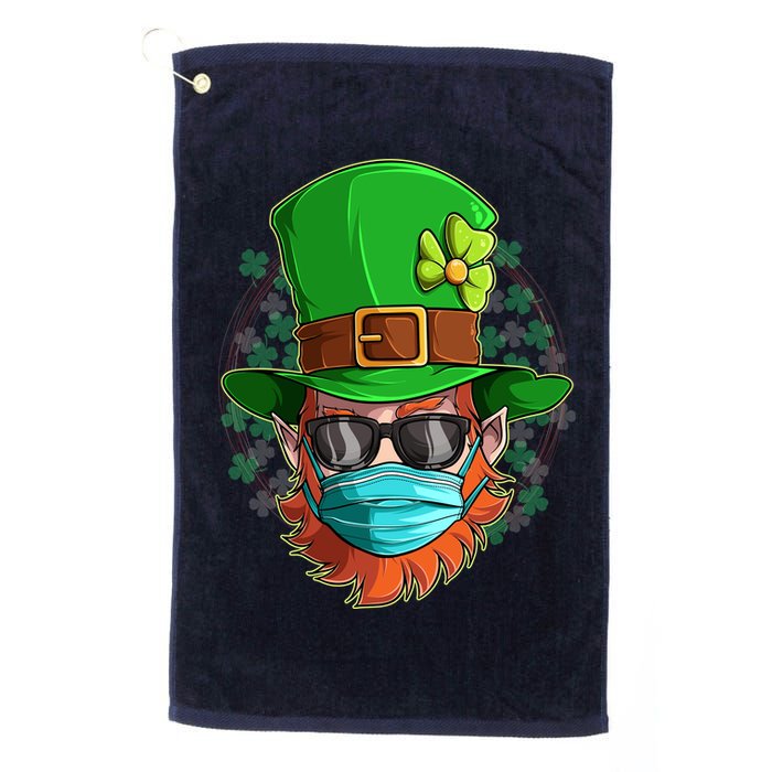 St Patricks Day Quarantined Masked Leprechaun Golf Towel