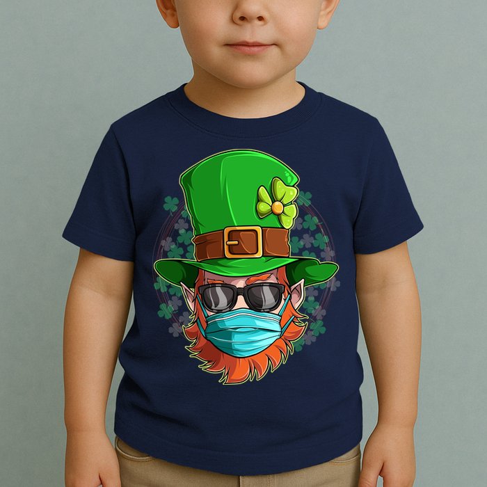 St Patricks Day Quarantined Masked Leprechaun Toddler T-Shirt