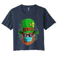 St Patricks Day Quarantined Masked Leprechaun Crop Top
