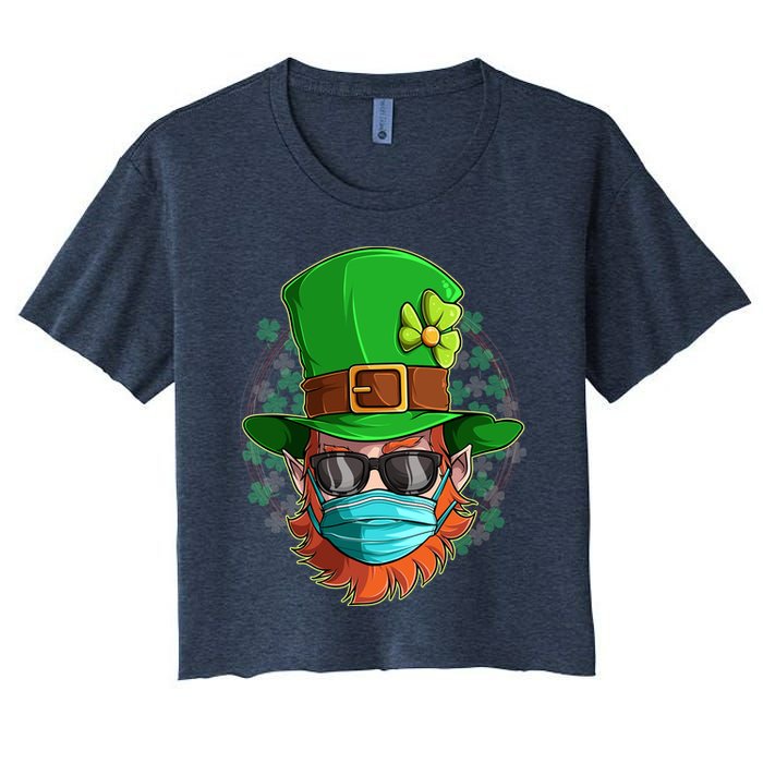St Patricks Day Quarantined Masked Leprechaun Crop Top