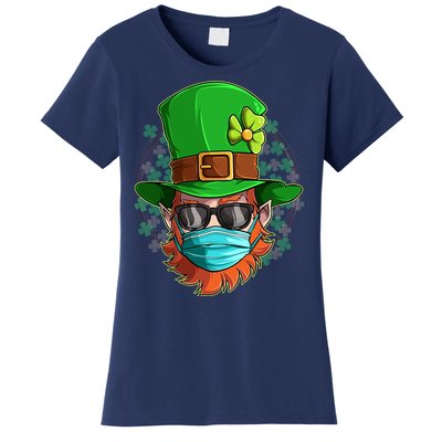 St Patricks Day Quarantined Masked Leprechaun Women's T-Shirt