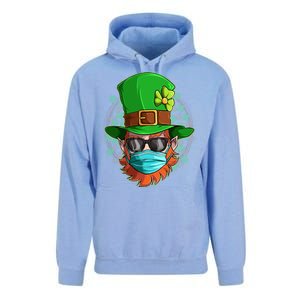 St Patricks Day Quarantined Masked Leprechaun Unisex Surf Hoodie