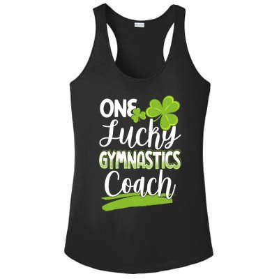 St Patricks Day Gift For Gymnastics Coach One Lucky Gift Ladies PosiCharge Competitor Racerback Tank