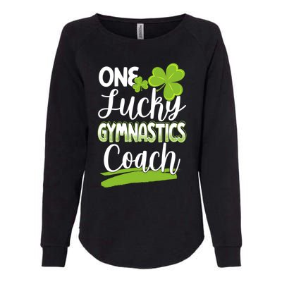 St Patricks Day Gift For Gymnastics Coach One Lucky Gift Womens California Wash Sweatshirt