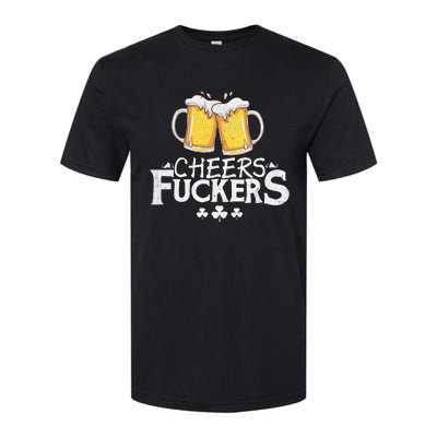 St Patricks Day Shirt Cheers Fuckers Funny Beer Drinking Softstyle CVC T-Shirt