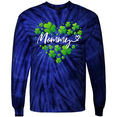 St Patricks Day Mommy For Women Grandma Mommy Gifts Tie-Dye Long Sleeve Shirt