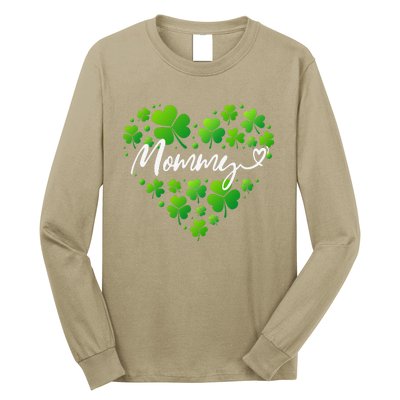 St Patricks Day Mommy For Women Grandma Mommy Gifts Long Sleeve Shirt