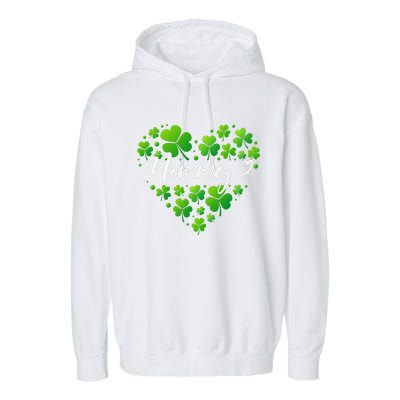 St Patricks Day Mommy For Women Grandma Mommy Gifts Garment-Dyed Fleece Hoodie