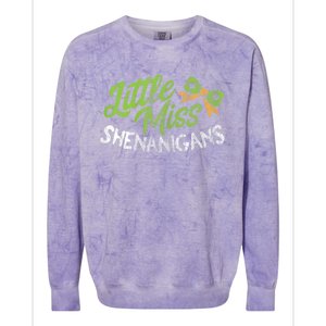 St Patrick's Day Funny Gift For Miss Shenanigans Gift Colorblast Crewneck Sweatshirt