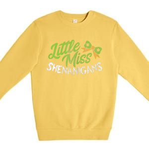 St Patrick's Day Funny Gift For Miss Shenanigans Gift Premium Crewneck Sweatshirt