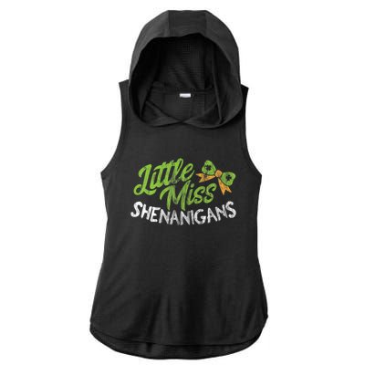 St Patrick's Day Funny Gift For Miss Shenanigans Gift Ladies PosiCharge Tri-Blend Wicking Draft Hoodie Tank