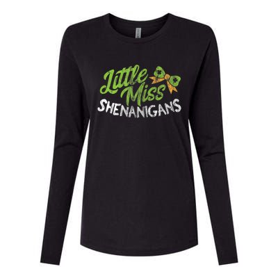 St Patrick's Day Funny Gift For Miss Shenanigans Gift Womens Cotton Relaxed Long Sleeve T-Shirt