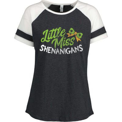 St Patrick's Day Funny Gift For Miss Shenanigans Gift Enza Ladies Jersey Colorblock Tee