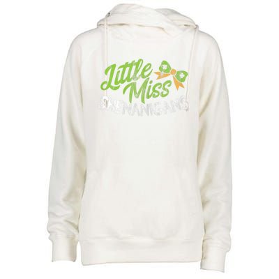 St Patrick's Day Funny Gift For Miss Shenanigans Gift Womens Funnel Neck Pullover Hood