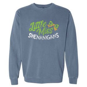 St Patrick's Day Funny Gift For Miss Shenanigans Gift Garment-Dyed Sweatshirt