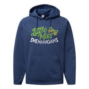 St Patrick's Day Funny Gift For Miss Shenanigans Gift Performance Fleece Hoodie