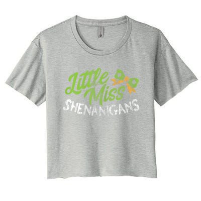 St Patrick's Day Funny Gift For Miss Shenanigans Gift Women's Crop Top Tee