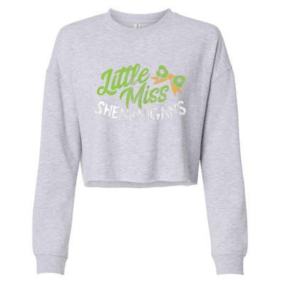 St Patrick's Day Funny Gift For Miss Shenanigans Gift Cropped Pullover Crew