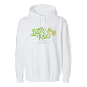 St Patrick's Day Funny Gift For Miss Shenanigans Gift Garment-Dyed Fleece Hoodie