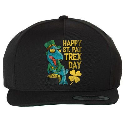 St Patrick's Day Happy St Patcute Giftrex Day Tcute Giftrex Dinosaur Gift Wool Snapback Cap