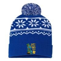 St Patrick's Day Happy St Patcute Giftrex Day Tcute Giftrex Dinosaur Gift USA-Made Snowflake Beanie