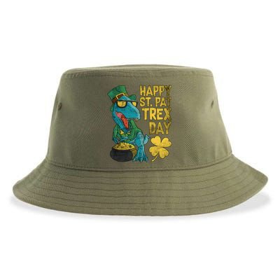 St Patrick's Day Happy St Patcute Giftrex Day Tcute Giftrex Dinosaur Gift Sustainable Bucket Hat