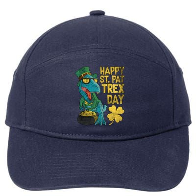 St Patrick's Day Happy St Patcute Giftrex Day Tcute Giftrex Dinosaur Gift 7-Panel Snapback Hat