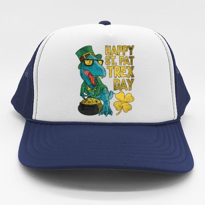 St Patrick's Day Happy St Patcute Giftrex Day Tcute Giftrex Dinosaur Gift Trucker Hat