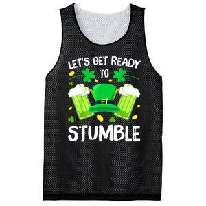 St. PatrickS Day LetS Get Ready To Stumble Beer Drinking Gift Mesh Reversible Basketball Jersey Tank