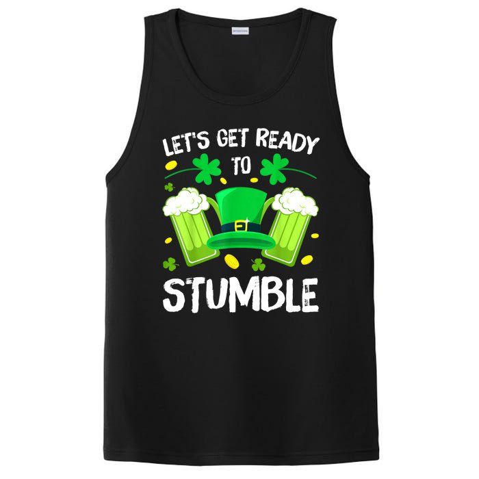 St. PatrickS Day LetS Get Ready To Stumble Beer Drinking Gift PosiCharge Competitor Tank