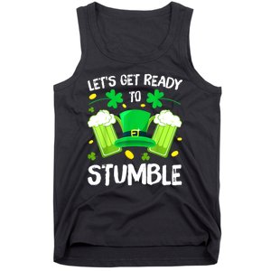 St. PatrickS Day LetS Get Ready To Stumble Beer Drinking Gift Tank Top