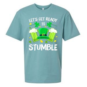 St. PatrickS Day LetS Get Ready To Stumble Beer Drinking Gift Sueded Cloud Jersey T-Shirt