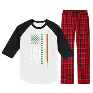 St Patrick's Day: Irish American Flag Gift Cute Gift Raglan Sleeve Pajama Set