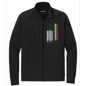 St Patrick's Day: Irish American Flag Gift Cute Gift Stretch Full-Zip Cadet Jacket