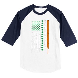 St Patrick's Day: Irish American Flag Gift Cute Gift Baseball Sleeve Shirt