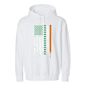 St Patrick's Day: Irish American Flag Gift Cute Gift Garment-Dyed Fleece Hoodie