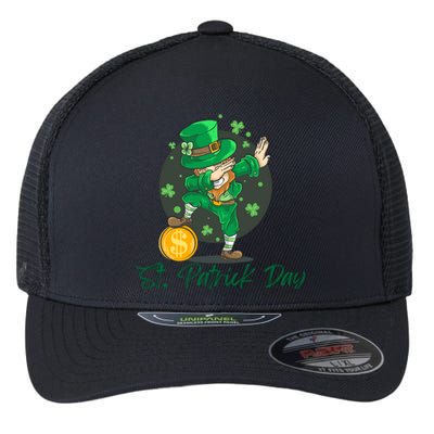 St Patricks Day Dabbing Leprechaun Boys Girls Men Dab Dance Flexfit Unipanel Trucker Cap