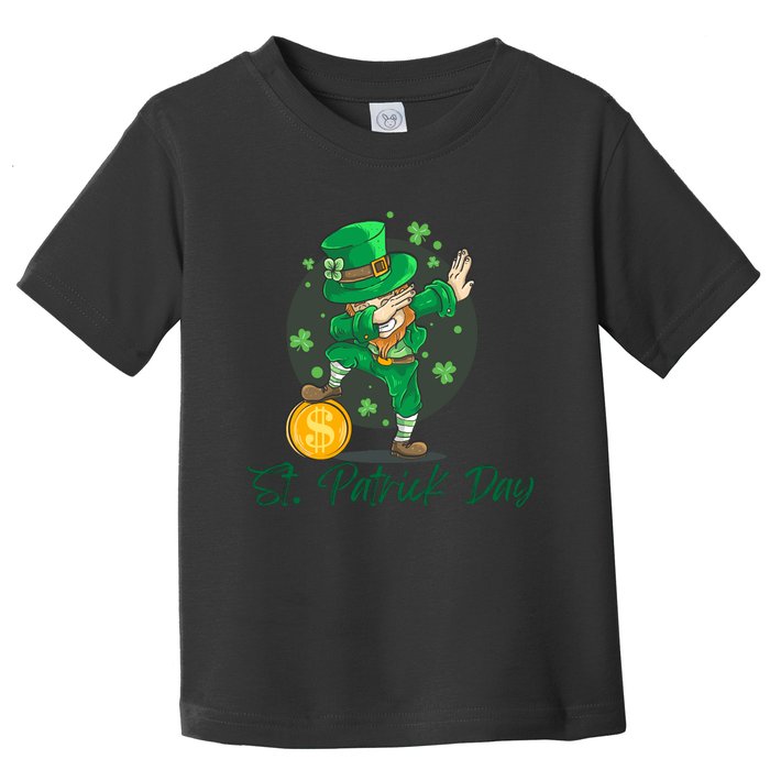 St Patricks Day Dabbing Leprechaun Boys Girls Men Dab Dance Toddler T-Shirt