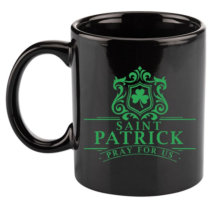 Saint Patricks Day Pray For Us St Patrick's Catholic Patty's 11oz C Handle Ceramic Mug