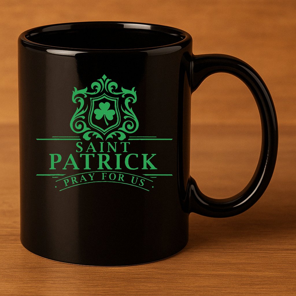 Saint Patricks Day Pray For Us St Patrick's Catholic Patty's 11oz C Handle Ceramic Mug