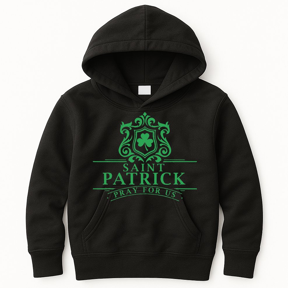 Saint Patricks Day Pray For Us St Patrick's Catholic Patty's Kids Hoodie