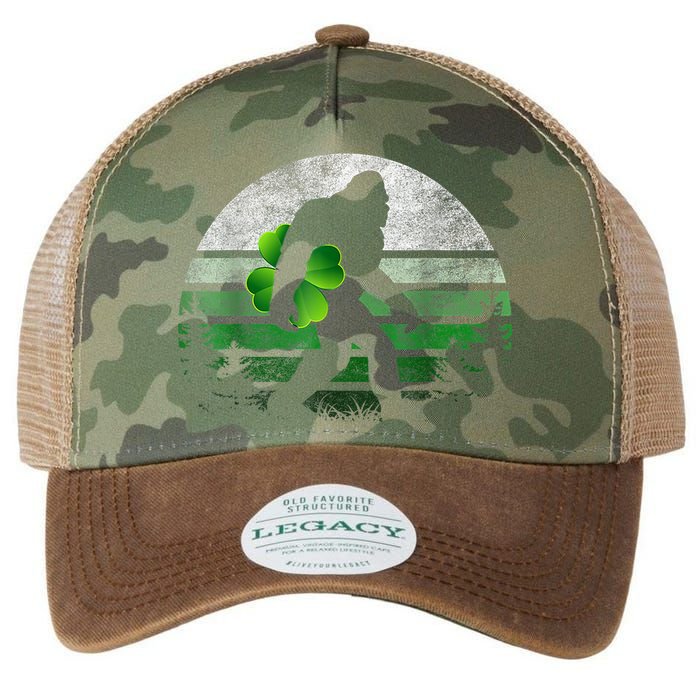 St Patricks Day Bigfoot Irish Shamrock Sasquatch Clover Leaf Legacy Tie Dye Trucker Hat
