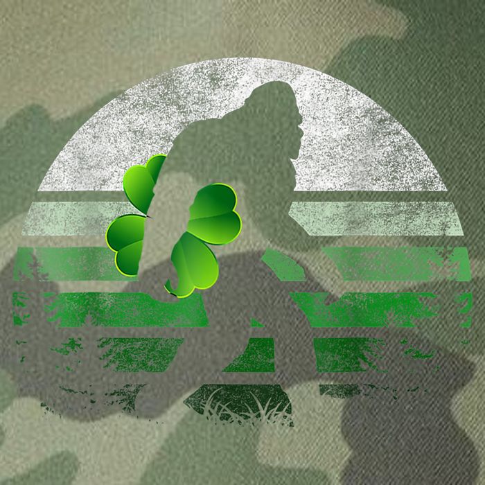St Patricks Day Bigfoot Irish Shamrock Sasquatch Clover Leaf Legacy Tie Dye Trucker Hat