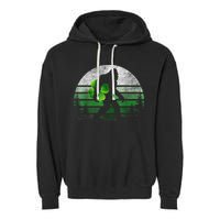 St Patricks Day Bigfoot Irish Shamrock Sasquatch Clover Leaf Garment-Dyed Fleece Hoodie