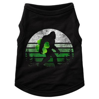 St Patricks Day Bigfoot Irish Shamrock Sasquatch Clover Leaf Doggie Tank