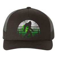 St Patricks Day Bigfoot Irish Shamrock Sasquatch Clover Leaf Yupoong Adult 5-Panel Trucker Hat